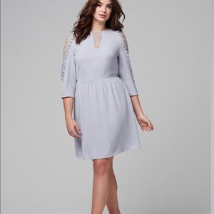 Lace Inset Ruffle Dress